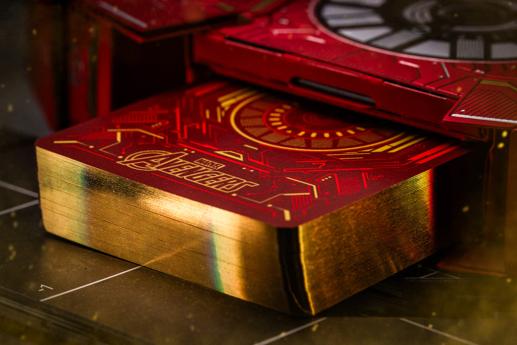 Iron Man Civil War Mk 46 Gilded Editions Playing Cards by Card Mafia